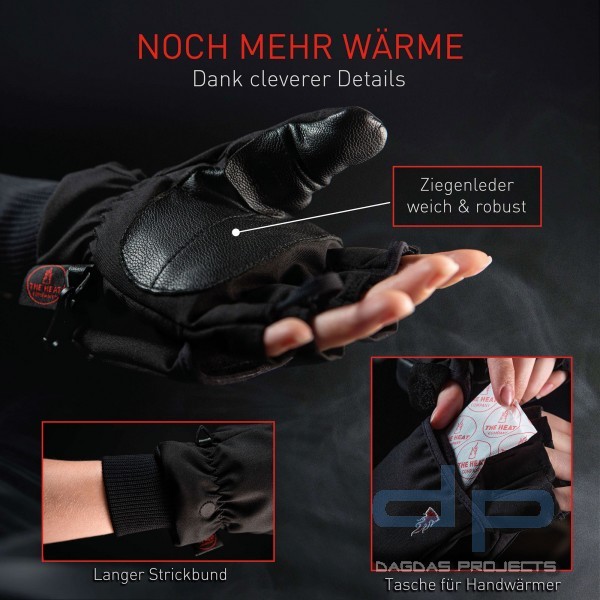 THE HEAT COMPANY HEAT 2 SOFTSHELL HANDSCHUH / FÄUSTLING IN VERSCHIEDENEN FARBEN