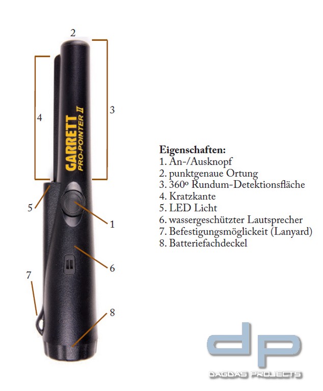 Garrett PRO-Pointer II Hand-Metalldetektor / Punktortungssonde