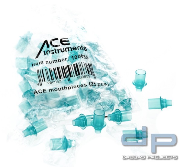 ACE Mundstücke mit Rückatemsperre für ACE Alkoholltester (VE = 25 Sk.) und EnviteC 6020 plus