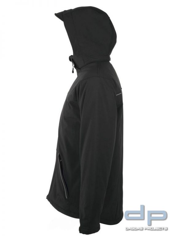 Softshelljacke Behörde 2018 in verschiedenen Farben mit Wunschaufdruck in reflex silber