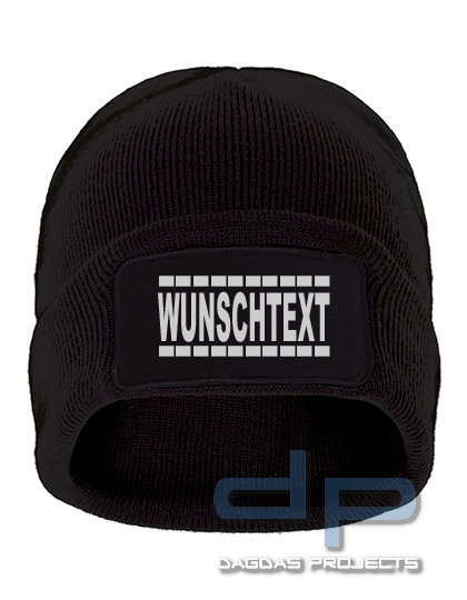 Behörden Strickmütze gefüttert in verschiedenen Farben mit Aufdruck nach Wunsch in reflex Silber