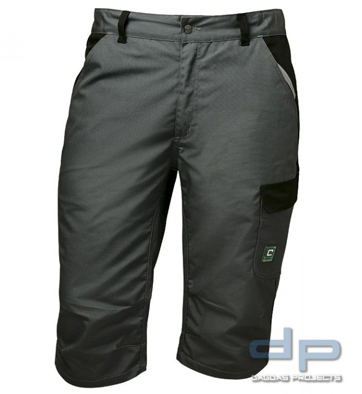 Canvas 3/4 Shorts in Grau/Schwarz