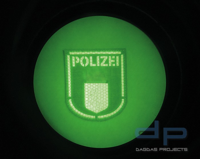 Infrarot Patch Steingrau Lasercut Polizei Berlin