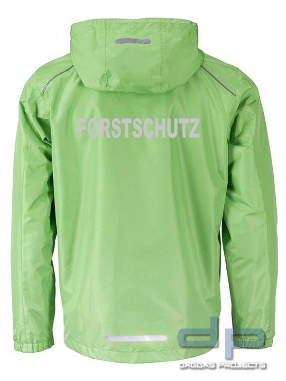Mens’ Rain Jacket Regenjacke Windbreaker mit Wunschaufdruck in Reflex Silber in verschiedenen Farben