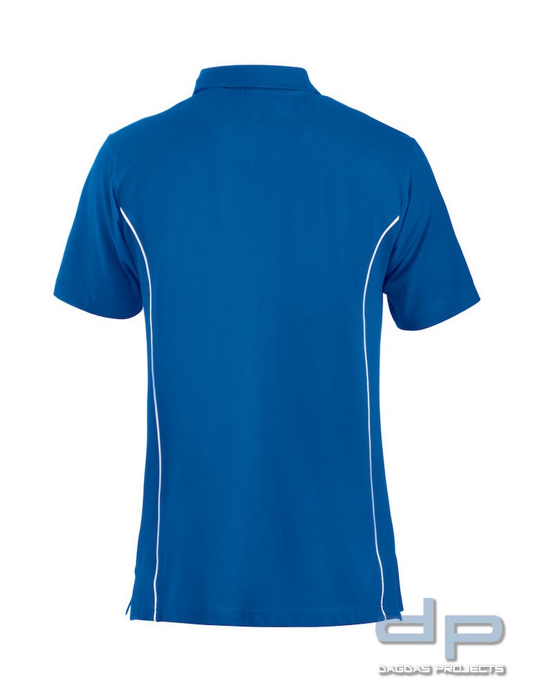 Behörden Polo Piqué Herren Hellblau mit Wunschaufdruck