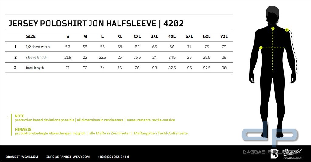 Jersey Poloshirt Jon halfsleeve in Schwarz