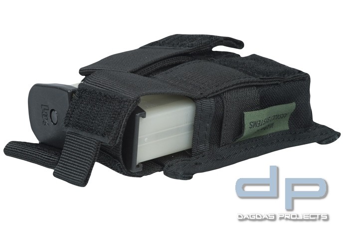 Warrior Double 9mm Pistol Pouch Black