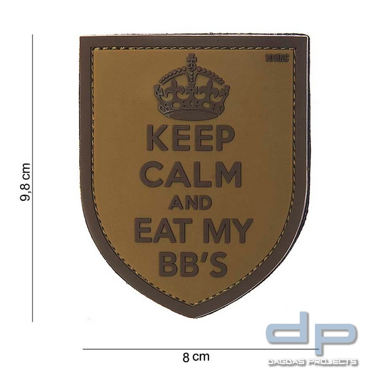 Emblem 3D PVC Keep Calm braun