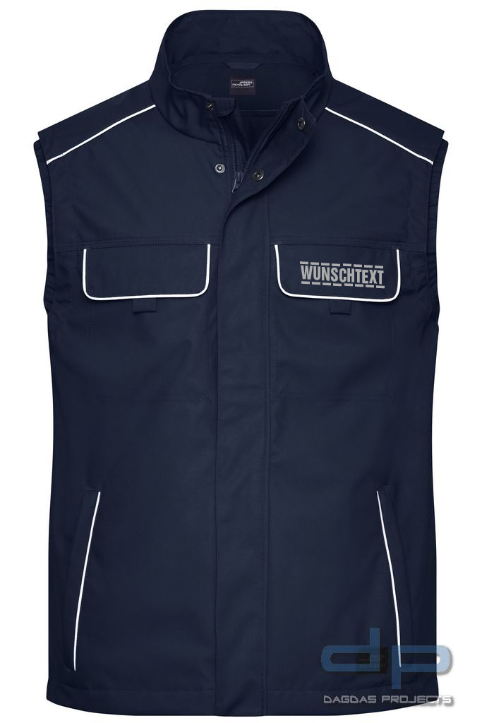 Softshell Light Weste dp S-Serie in verschiedenen Farben mit Wunschaufdruck umrandet