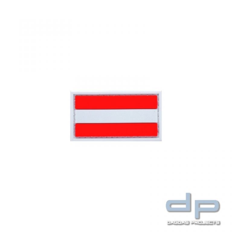 Klettabzeichen Österreich Flagge - gummiert, farbig (55 x 30 mm)