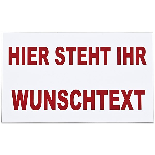 Magnetfolie - 40x24cm - weiß - Wunschtext