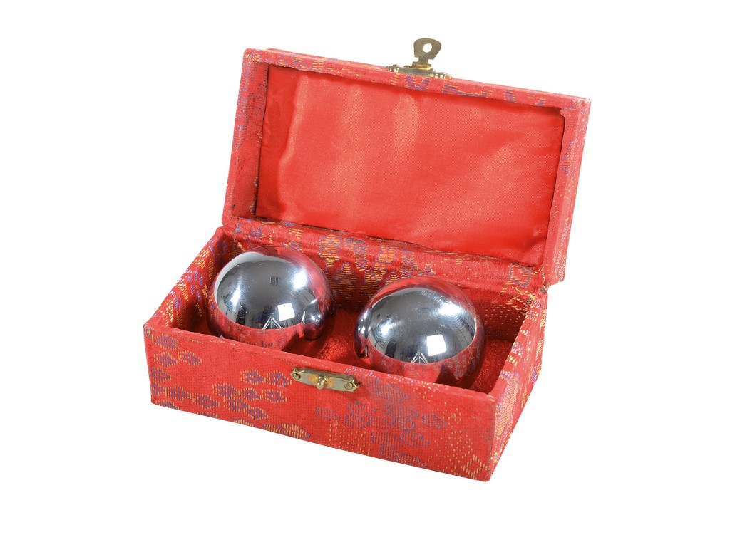 Chinesische Kugeln mit Klang, silber / chrom