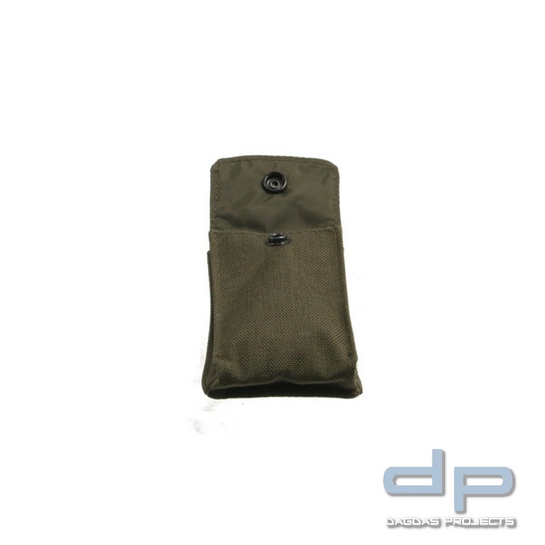 Niebling Tasche mit Druckknopf, 100 x 70mm, braun/grau, wasserfest