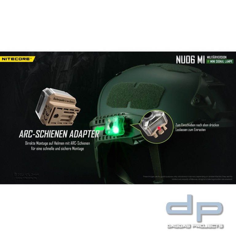 NiteCore® mehrfarbige Mini - Signalleuchte mit IR Licht -NU06MI-