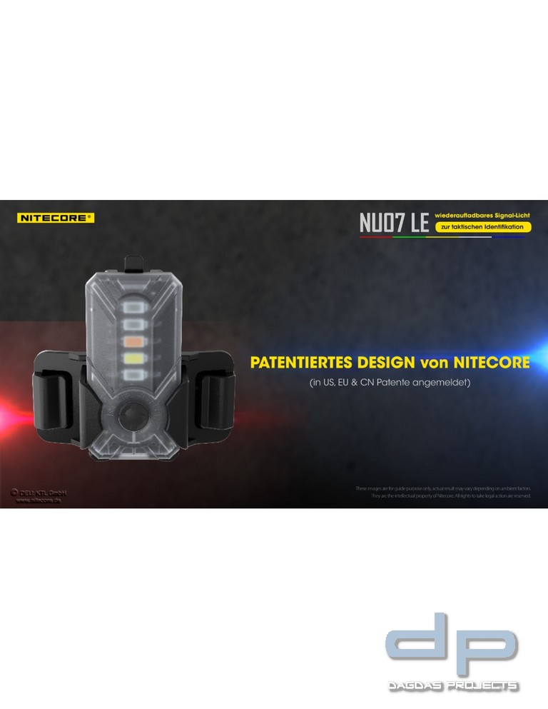 NiteCore® mehrfarbige - Signalleuchte -NU07LE-