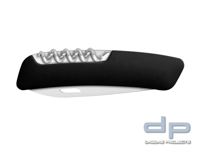 SWIZA Schweizer Messer D01, Stahl 440, Klingensperre, schwarze Anti-Rutsch-Schalen, 6 Funktionen