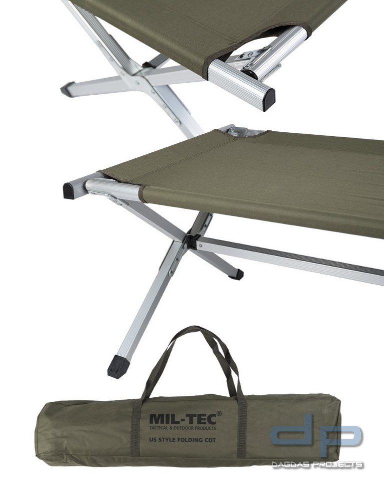 FELDBETT US TYP ALU M.TA.190X65 CM OLIV REINFORCED VPE 2