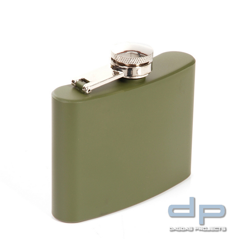 Stainless Steel Flachmann 4 oz grün