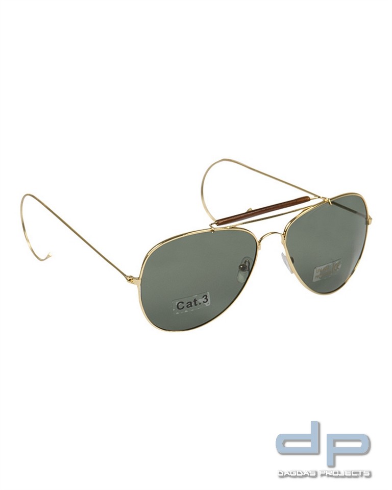US AF Sonnenbrille mit Etui grün 5 Stück