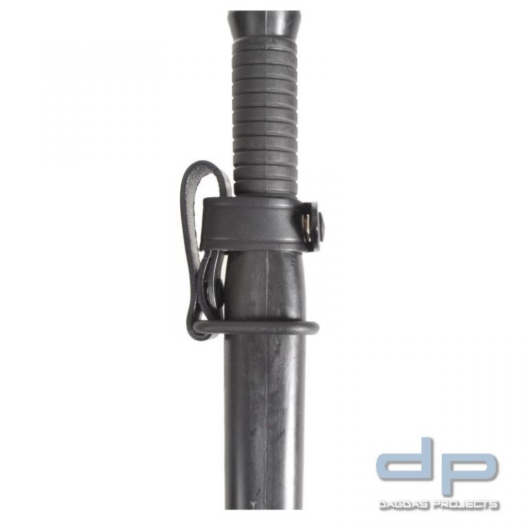Tonfahalter COP® 8424 für eckige Einsatzstöcke, Leder schwarz, Leder, 50mm BL