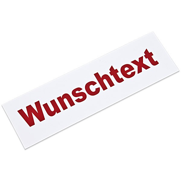 Magnetfolie - 40x12cm - weiß - Wunschtext