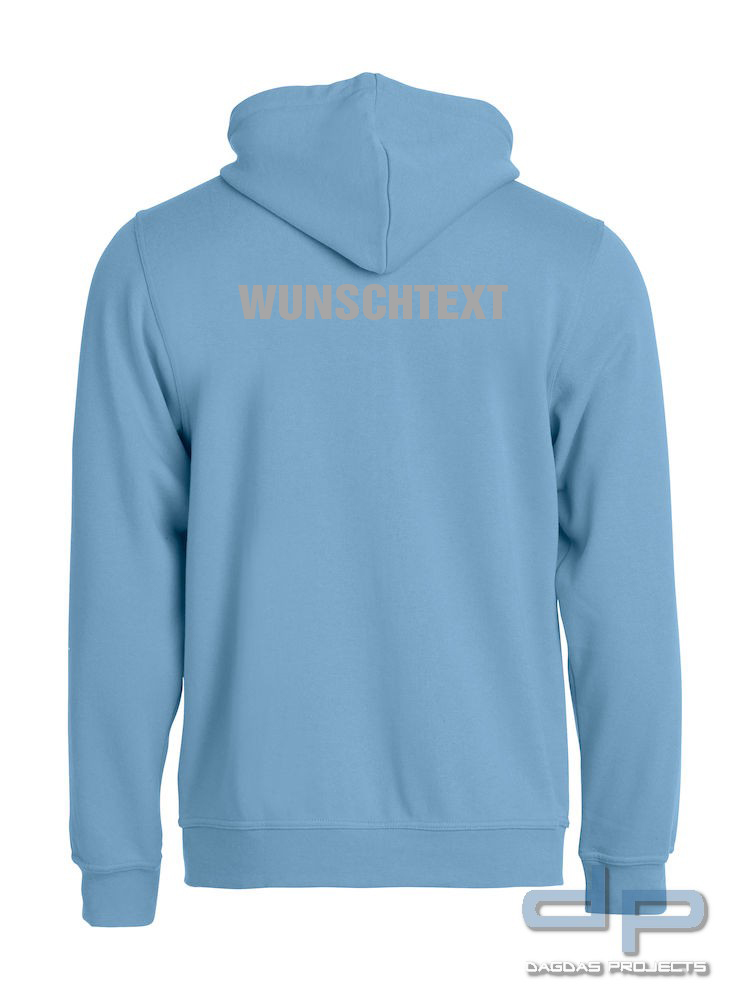Basic Hoody Full zip Herren mit Wunschaufdruck Farbe Navy Größe M