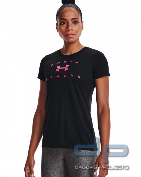 UNDER ARMOUR DAMEN TECH SOLID LOGO ARCH T-SHIRT  IN 2FARBEN