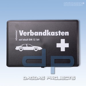 KFZ-Verbandkasten KU-schwarz mit Füllung Standard DIN 13164