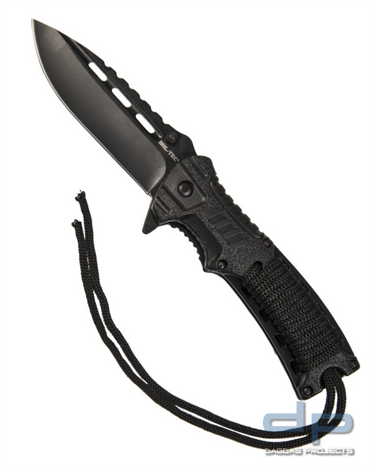 EINHANDMESSER PARACORD M.FIRE STARTER SCHWARZ VPE 5