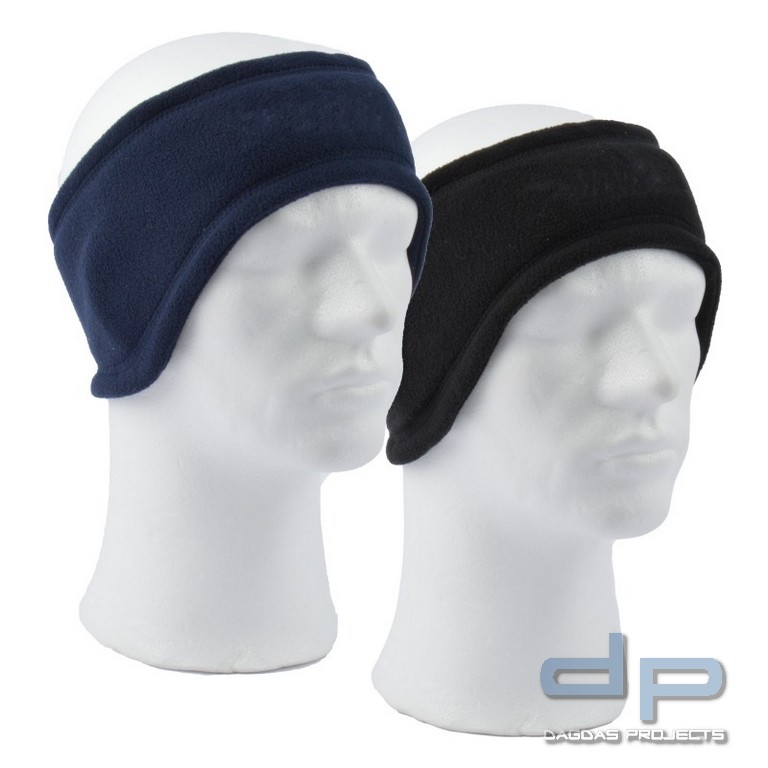 Fleece - Stirnband ohne Stick in navy und schwarz