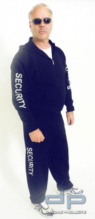 Kapuzenjacke - dunkelblau mit Aufdruck SECURITY auf den Ärmeln