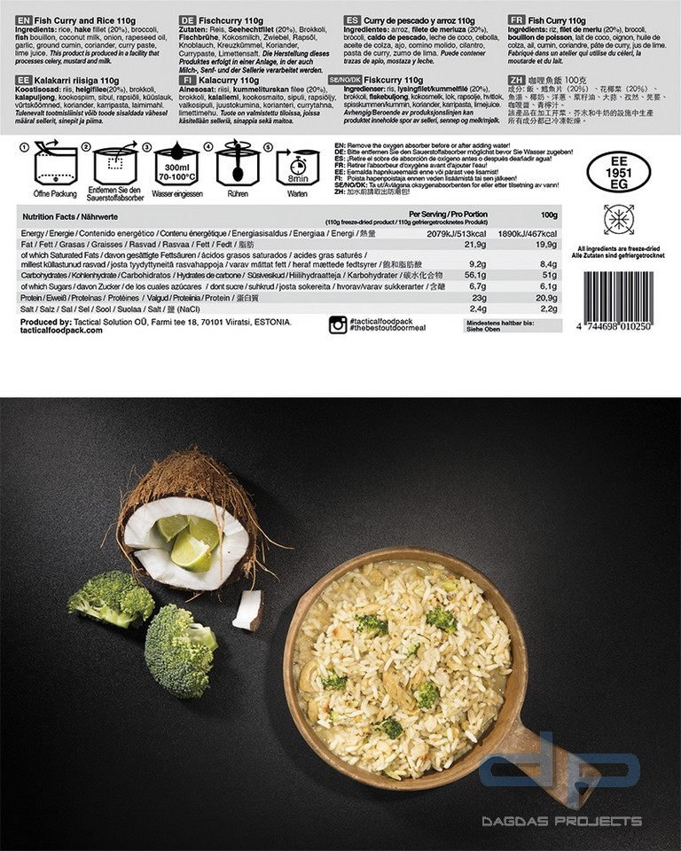 TACTICAL FOODPACK® FISH CURRY VP2