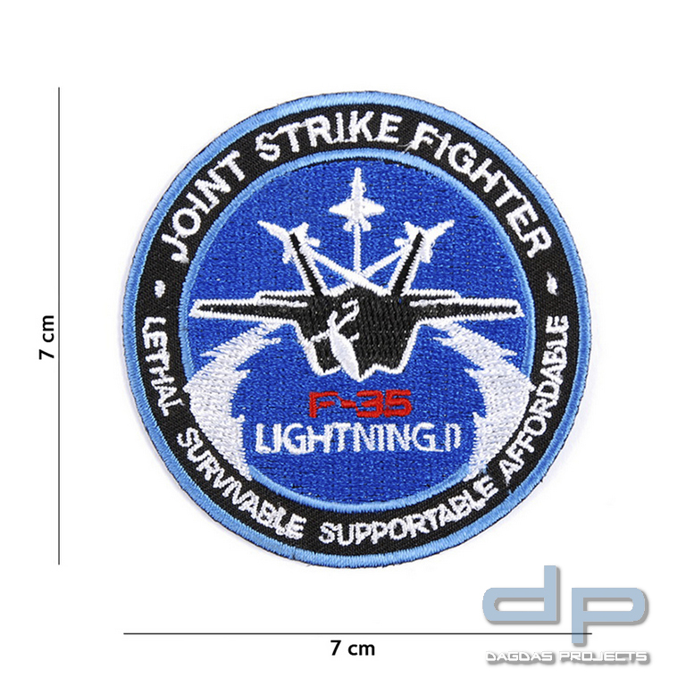 Emblem Stoff Joint Strike Fighter klein