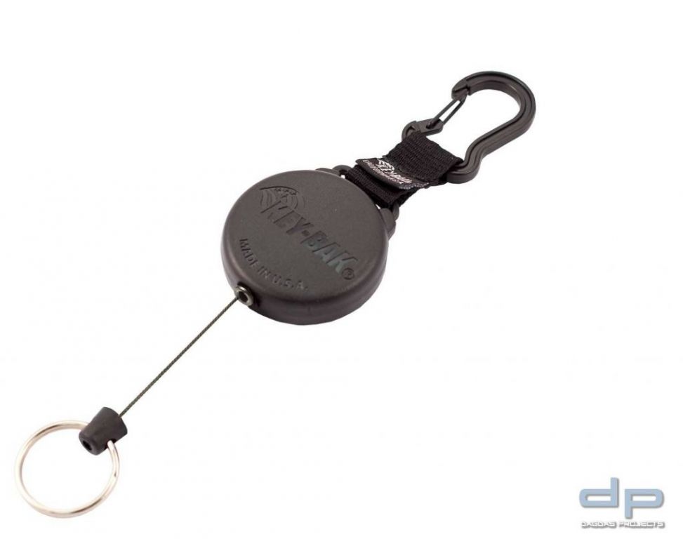 KEY-BAK 120 + Kunststoffkarabiner, groß Schwarz