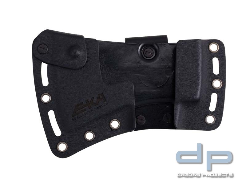 EKA HatchBlade W1 Beil,stonewashed, G10-Griff in Holzoptik, Fangriemenöse, Kydex-Kopfscheide