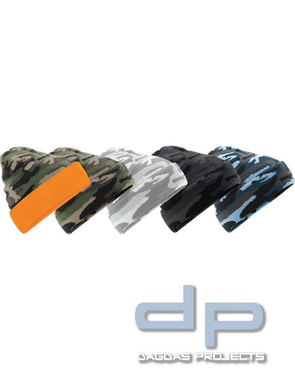 Camo Cuffed Beanie in verschiedenen Farben
