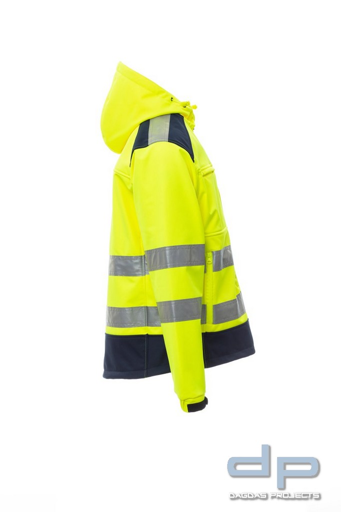 Payper Behörden Warnschutz Softshelljacke "SHINE 2.0" in verschiedenen Farben mit Aufdruck nach Wuns