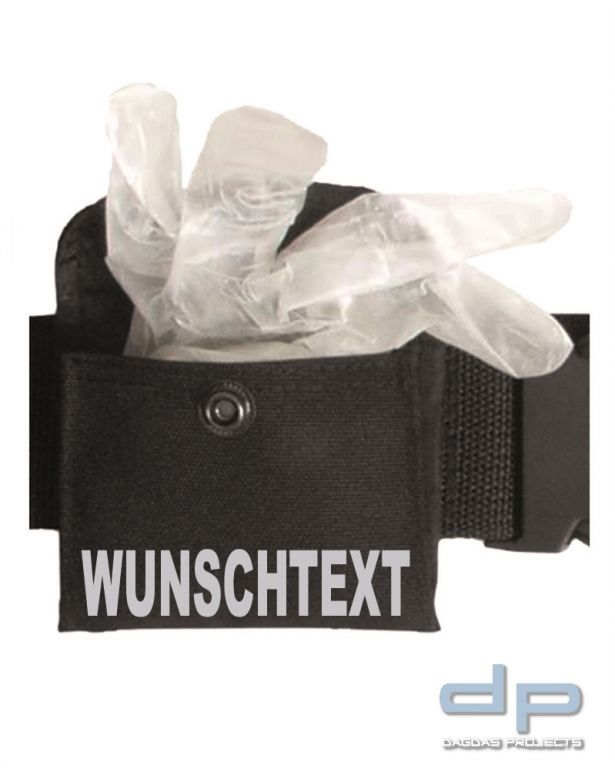 Aidshandschuhtasche mit Wunschtext