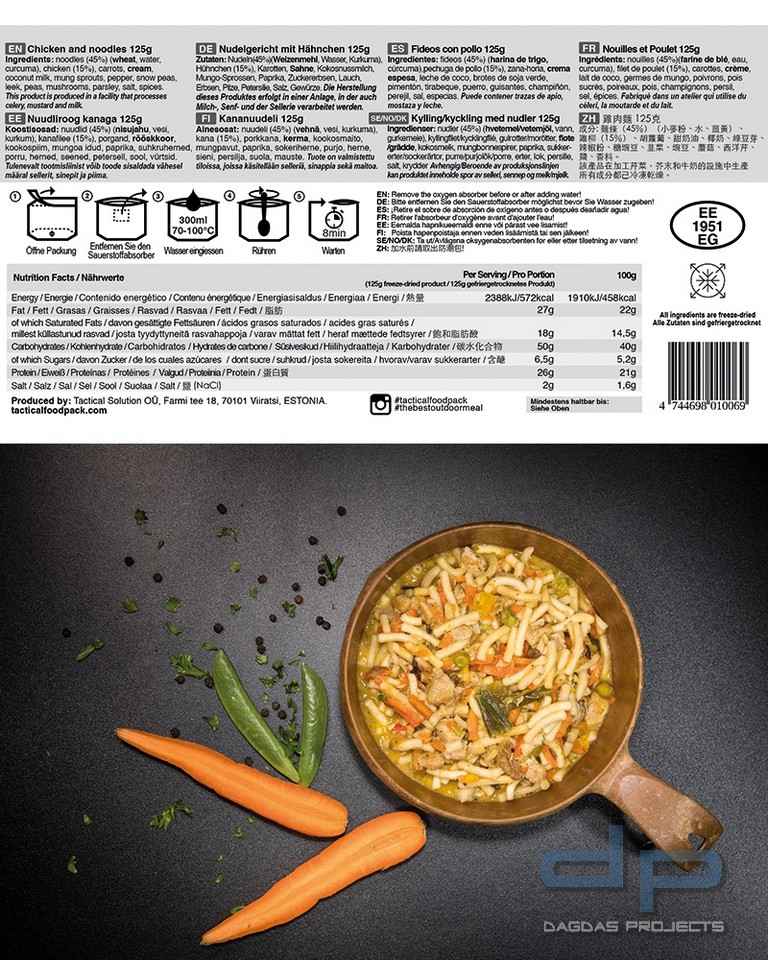 TACTICAL FOODPACK® NOODLES AND CHICKEN VP2