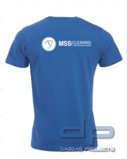 Clique New Classic-T Shirt Royalblau mit MSS Cleaning Sonderlogo