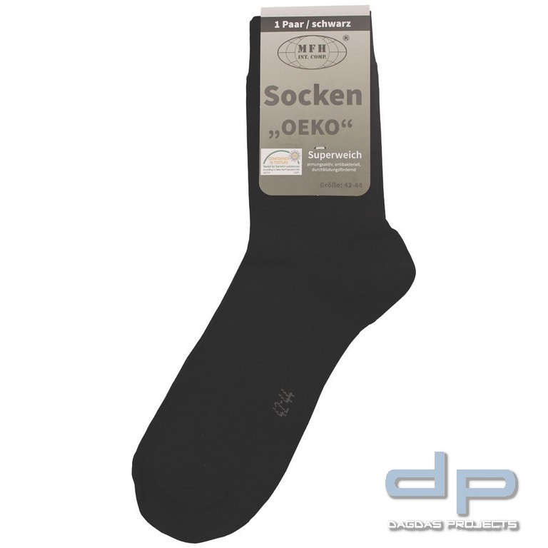 Socken, "OEKO", schwarz Größe: 42-44