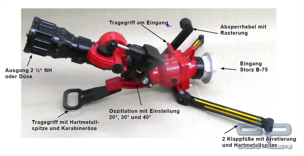Firefly 2000 mit Oszillation imkl. Storz B-75 Kupplung und Automatik Düse 2000