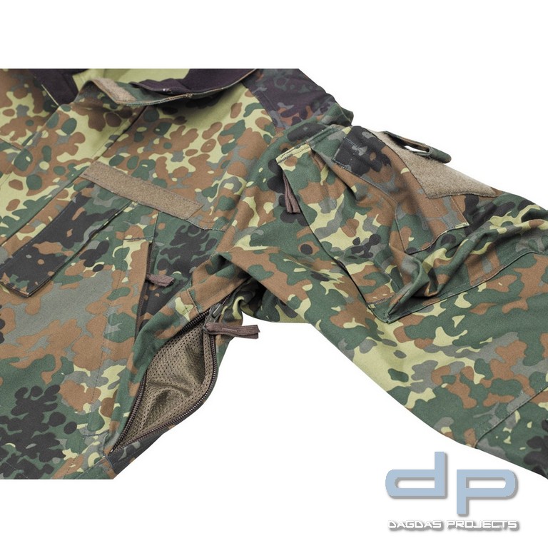 BW Kampfjacke, Einsatz/Übung, lang, flecktarn
