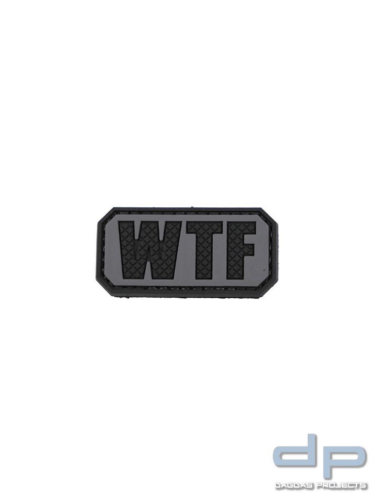 Klettabzeichen WTF - gummiert, 50x25 mm