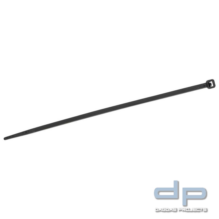 Einweghandfessel Behörde 580 x 12,5 mm Schwarz UV-Beständig 100er Pack