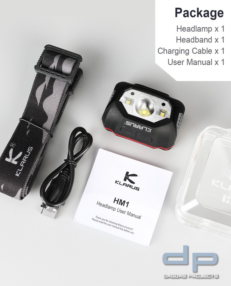 Klarus HM1 Sensor- Kopflampe