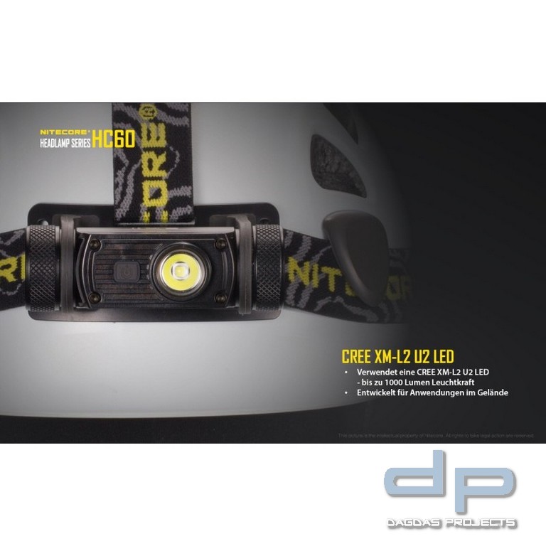 NiteCore® Kopflampe HC60 inkl. Akku