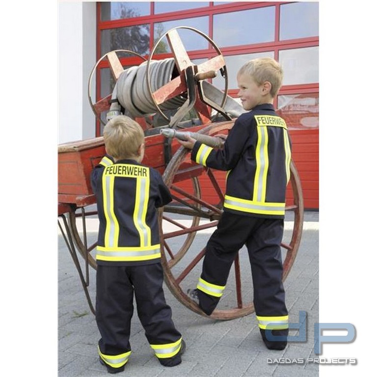 Kinder Feuerwehrjacke 50% Baumwolle, 50% Polyester mit Wunschaufdruck