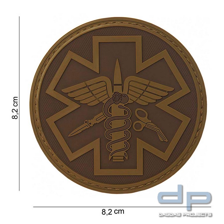 Emblem 3D PVC Para Medic Coyote