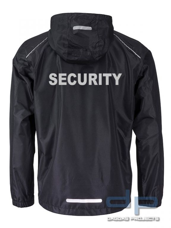 Mens’ Rain Jacket Regenjacke Windbreaker mit Wunschaufdruck in Reflex Silber in verschiedenen Farben